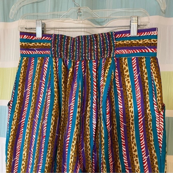 Vintage Jeanne Marc Graphic Zebra Print Striped Pants Sz Small - Picture 9 of 10